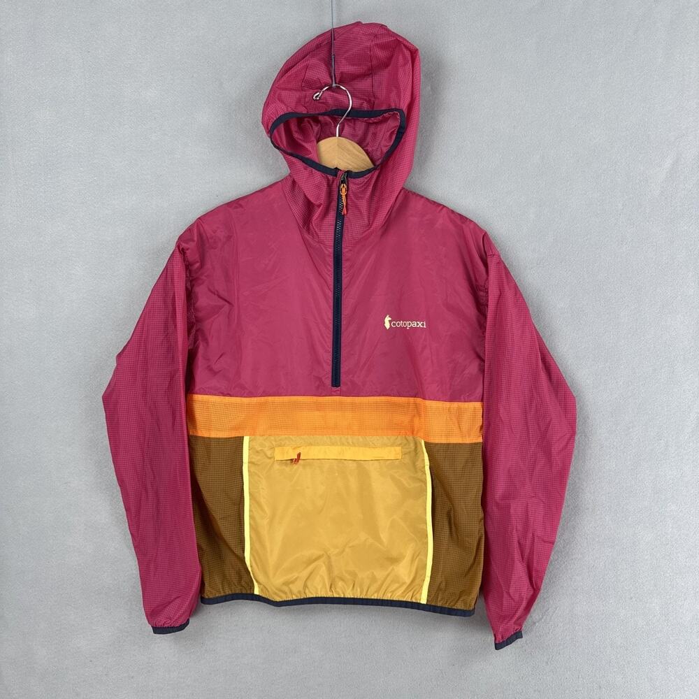 Cotopaxi Jacket Womens XS Pink Colorblock Teca 1/2 Zip Hooded Windbreaker Run